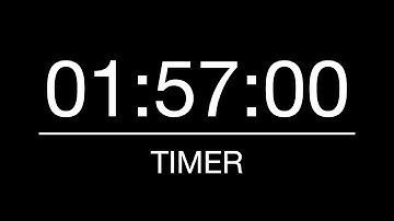 1 Hour 57 Minutes Timer/Countdown with Alarm - 117 Minutes