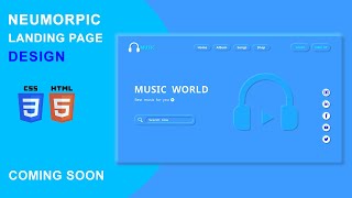 Music Landing Page Design Trailer Neumorphism Html And Css Ds Code