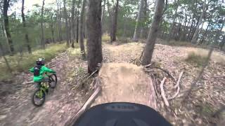 Norco Flow Downhill MTB Track Nerang - K Dog & Dad from the top