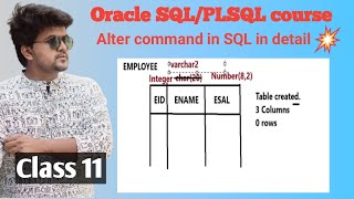 Oracle SQL/PLSQL -Class 11 - alter commands in SQL explained in detail