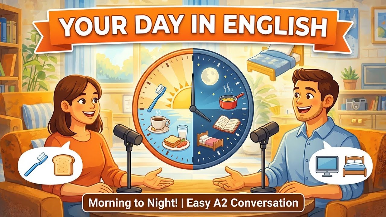 Daily Routine in English | Easy A2 Conversation - YouTube