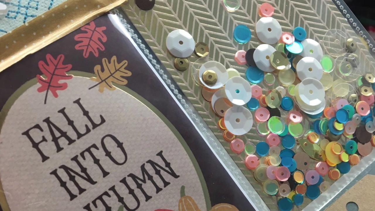 Autumn Themed Pocket Letter Tutorial! // Sequin Shaker Pocket!