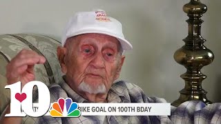 100-year-old finishing 75,000 mile biking milestone on birthday