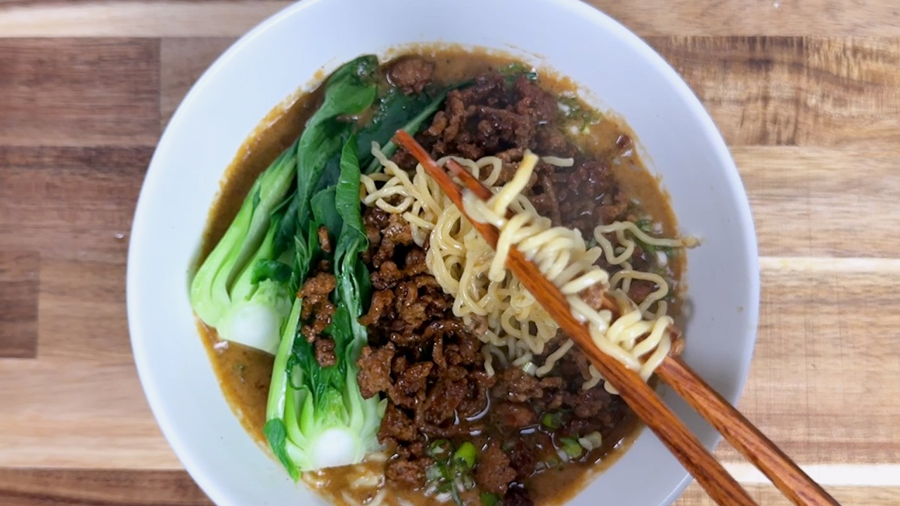 Easy Tan Tan noodle Japanese Sesame Ramen in 15 Minutes!