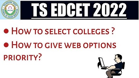 TS EDCET 2022 ||How to select web options?|| How to give web options priority?.
