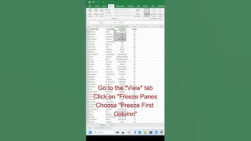 Freeze Panes: Keep Rows and Columns Visible While Scrolling #shorts #youtibeshorts #lock #freeze