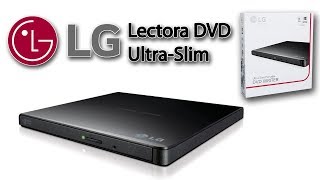 8x DVD RW DL Slim Portable Optical Drive USB 2.0 External Drive LED (Black) UNBOXING Lectora y Grabadora de Dvd Cd Externa Slim Usb Lg GP65