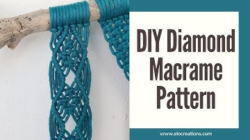 DIY Macrame tutorial: New Macrame Diamond Pattern