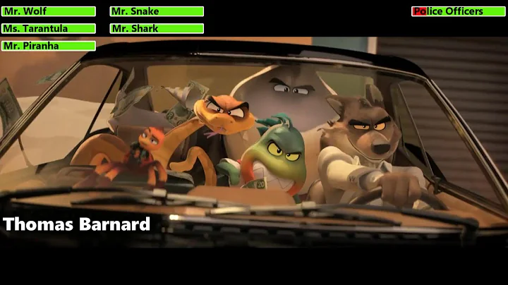 The Bad Guys (2022) Opening Chase with healthbars