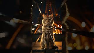 Cute Cat and the Eiffel Tower: Meeting of two symbols #cats #shortvideo