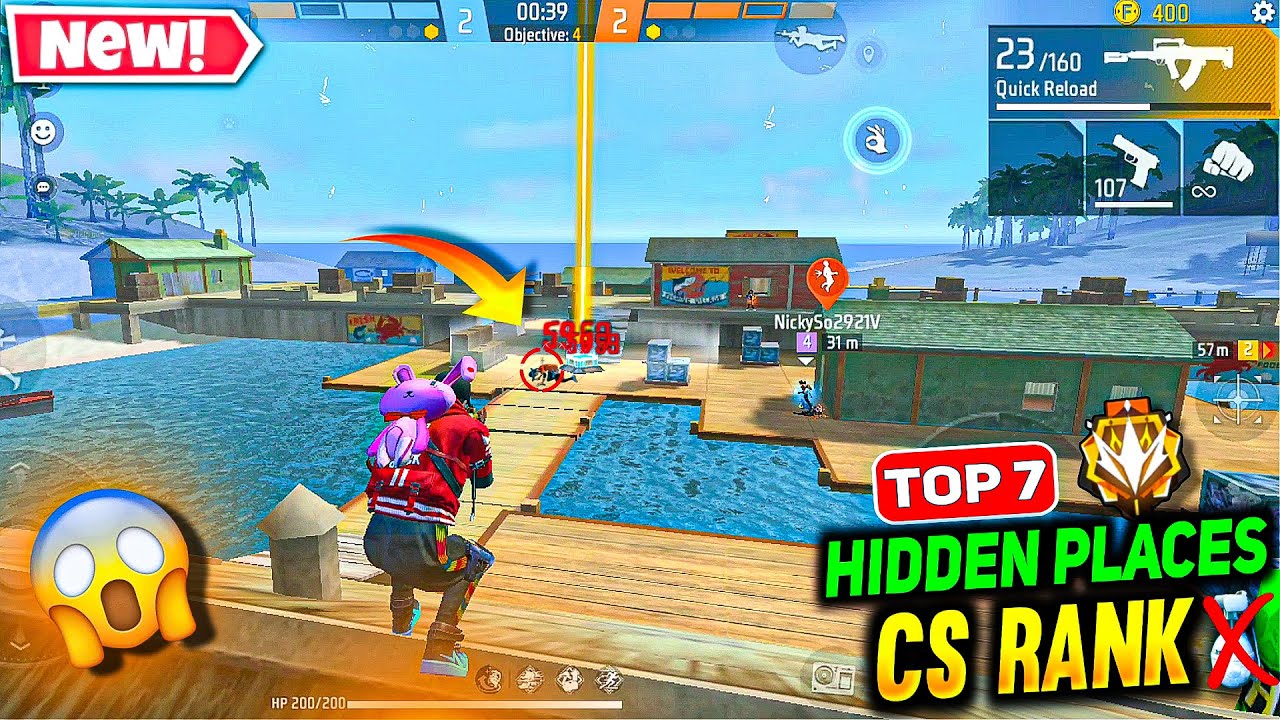 TOP 7 CS RANK HIDDEN PLACE IN BERMUDA MAP || CS RANK TIPS AND TRICKS ...