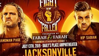 Hangman page vs kip sabian [AEW fight for the fallen] Highlights screenshot 3