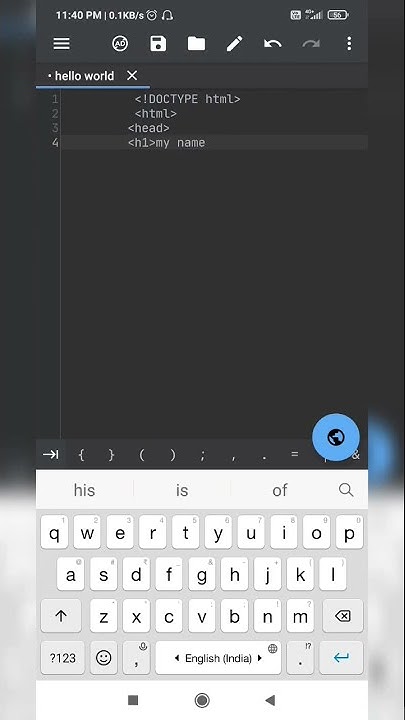 html in phone 😲😨visual code mobile app - YouTube