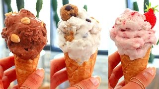 GLACE VEGAN SANS MACHINE | Cookie Dough, Chocolat, Fraise