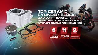 TDR Ceramic Cylinder Block Assy Forged Piston Micro-Oxidation & Teflon Coating For N-Max NEO 63MM