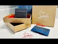 Unboxing 2 louboutin cardholder kios wallets grey and blue