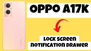 Oppo A17k lock screen notification drawer || Lock screen notification