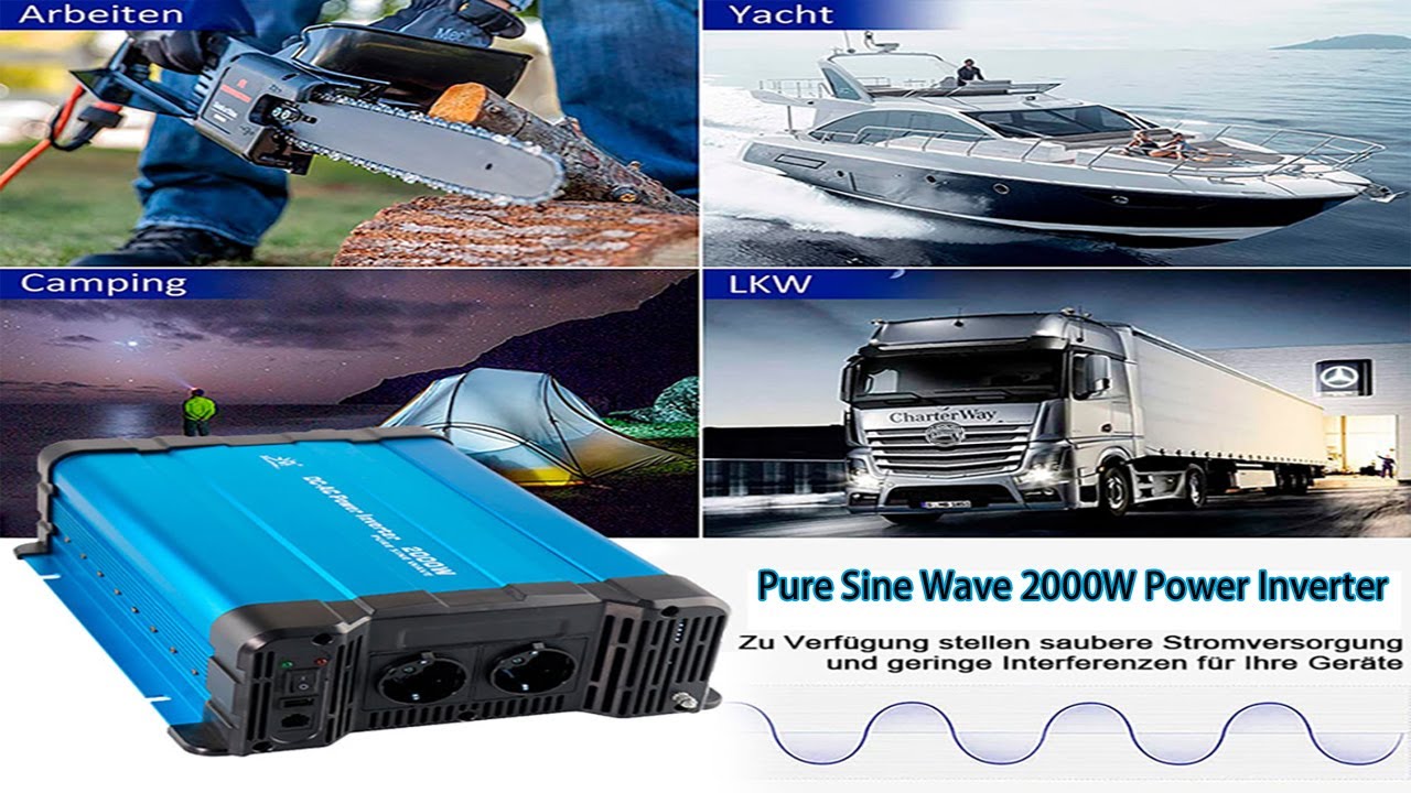 FS series pure sine wave 2000W power inverter 12V 24v 48v dc to ac 110v ...