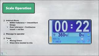 LMI LS1000D Feed mixer Scale Instructional Guide Scale Operation