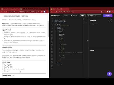 Yet Another Palindrome Making Problem Solution Explanation