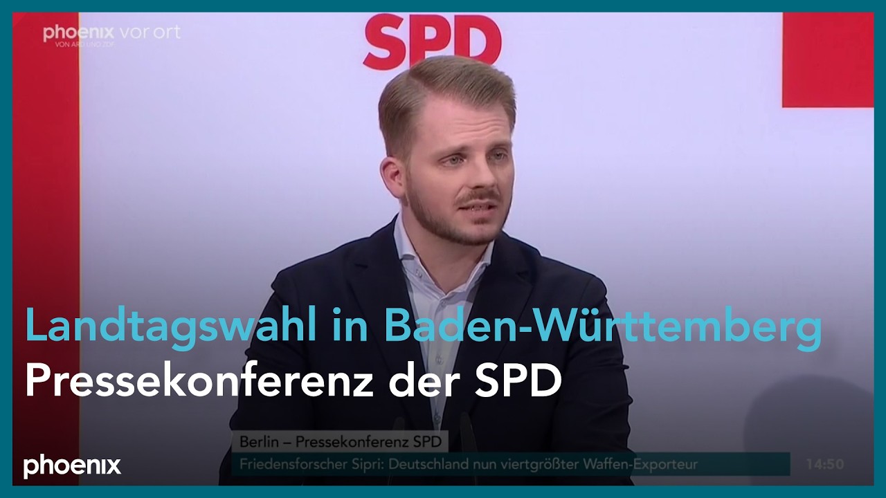 Pressekonferenz der SPD zur Landtagswahl in Baden-Württemberg am 09.03.26