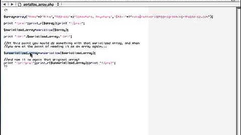 php Tutorial for Beginners 56  Serialization