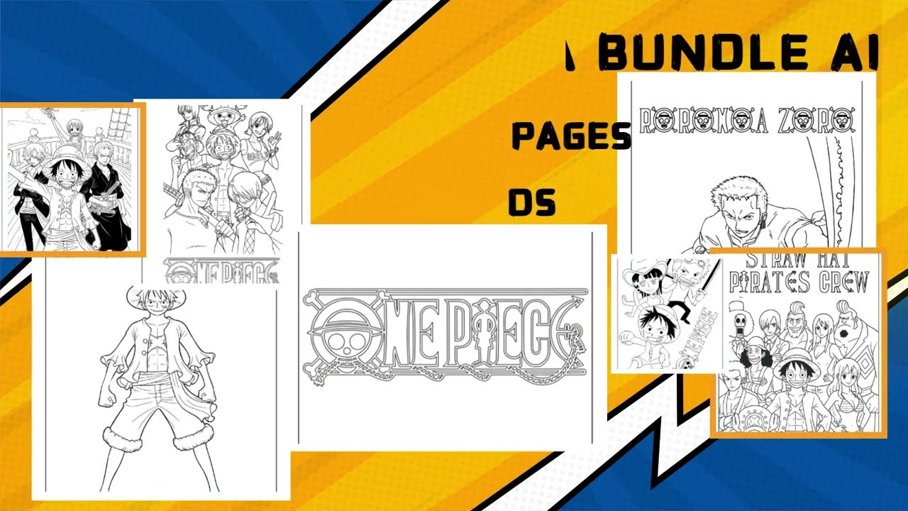 🏴‍☠️ BECOME THE PIRATE KING! 200+ One Piece Mega Coloring Bundle (Canva Editable!) 