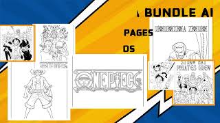 BECOME THE PIRATE KING 200 One Piece Mega Coloring Bundle Canva Editable