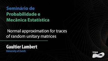 SPMES: Normal approximation for traces of random unitary matrices - Gaultier Lambert