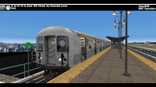 OpenBVE BMT Operation: R42 (L) Train from 8 Av-14 St to East 105 Street