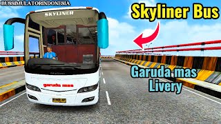 BUS Simulator Indonesia: Skyliner Bus Garuda Mas Livery Full Review #gameplay #skyliner #bussid  screenshot 2