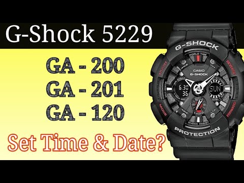 G-Shock 5229 How To Set Time & Date | Adjust GA-120 GA-200 GA-201