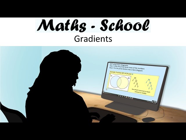 How to find the gradient of a line (between two points) - Maths GCSE lesson (Maths - School)