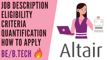 Altair Off Campus Recruitment 2020 for Intern || B.E/B.Tech || Latest Job