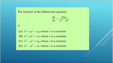 Differential Equations -Previous years paper(2019)-MCQ-ISI