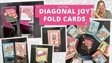 🔴 How to Make Diagonal Joy Fold Fun Fold Cards: Step-by-Step Guide!