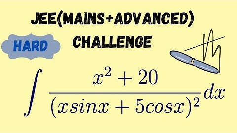 [261] Jee(mains+advanced) maths problem based on indefinite integration.