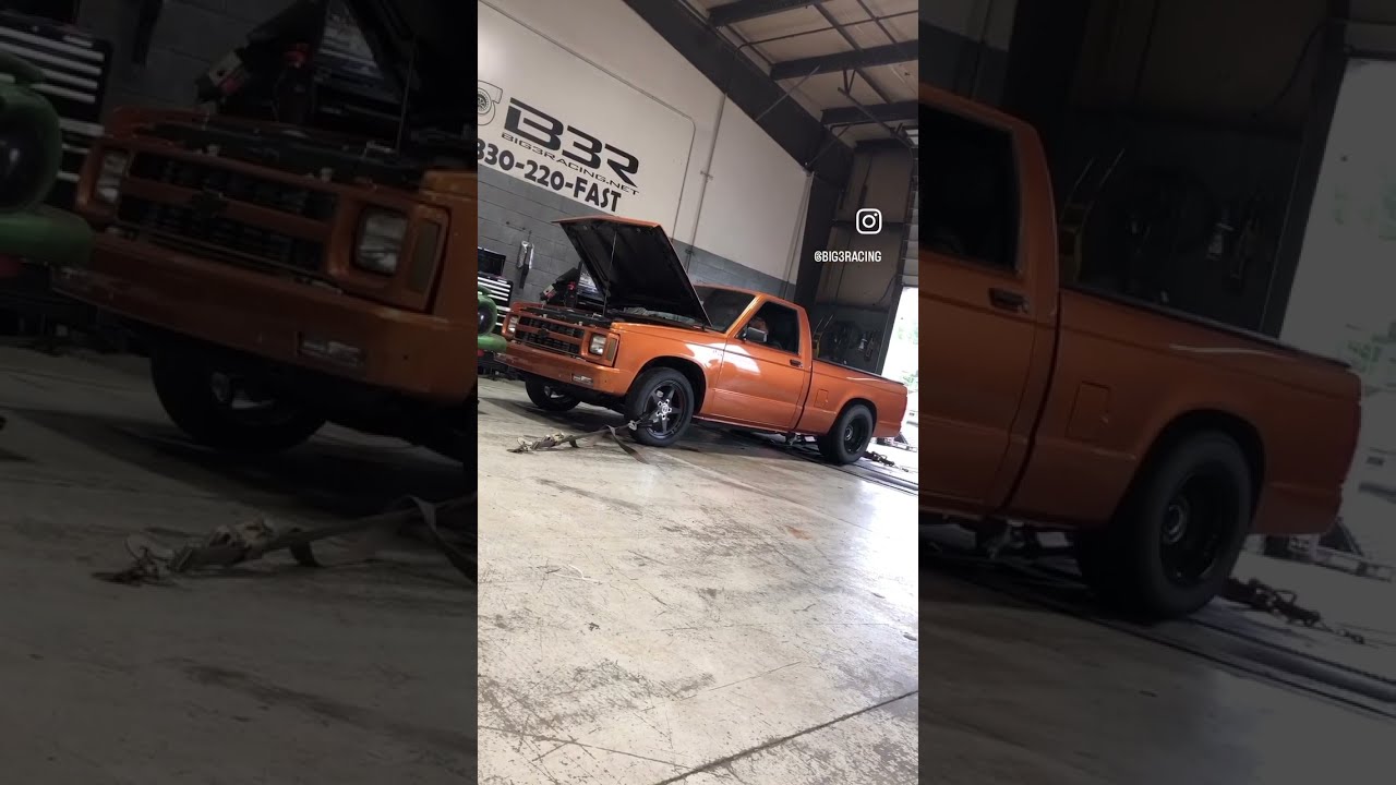 Single Turbo LS Swapped S10 On The Dyno Boosted Big3racing Holleyefi Dragracing
