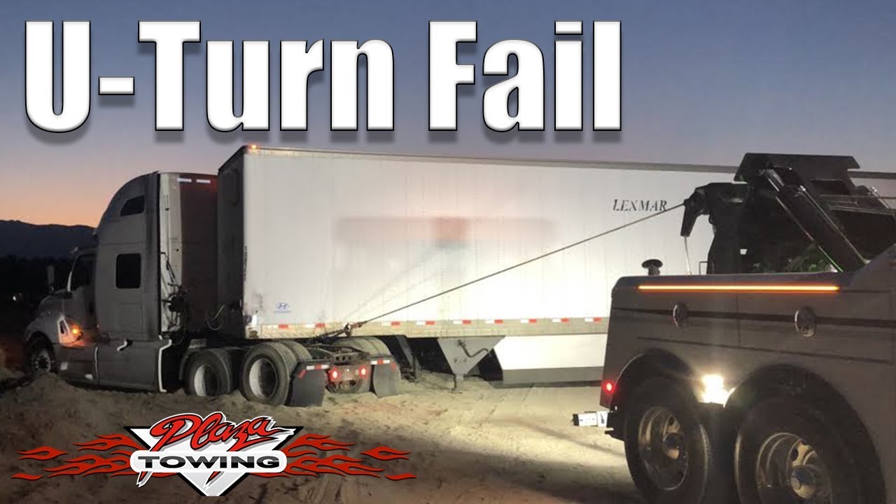 Semi Truck Attempts To Turn Around But Gets Stuck YouTube