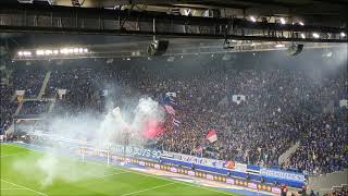 RC Strasbourg - OGC Nice : (13) Pyro - Tribune Ouest 2025/2026 CDF 1/2 Finale