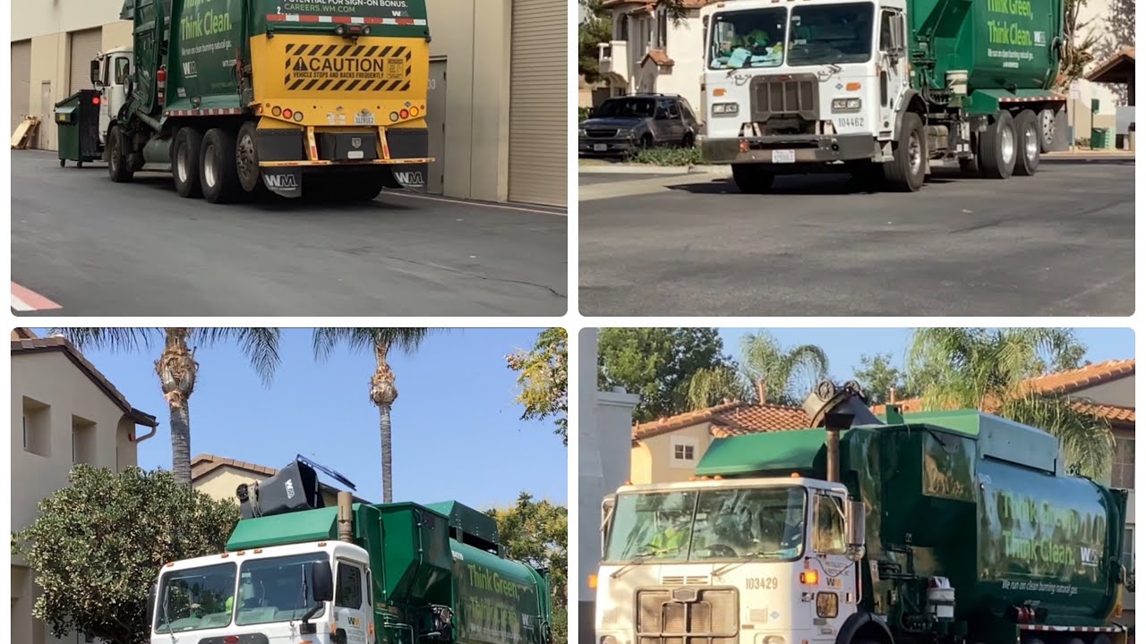Waste management garbage truck compilation 1 YouTube