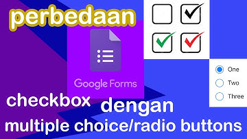 Perbedaan radio button / multiple choice dan checkbox