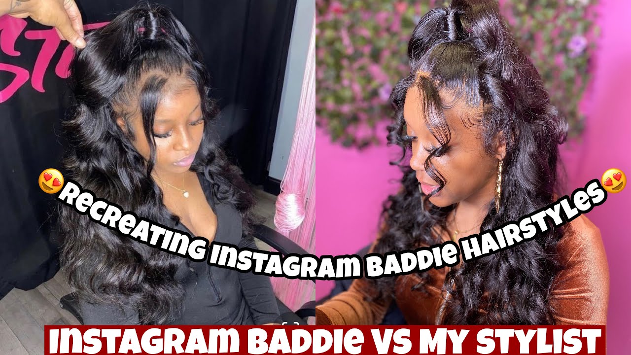 Recreating Instagram Baddie Hairstyles ft Amanda Hair