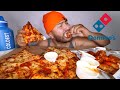 Dominos Pizza 🍕 + Hot Wings Mukbang • Eating Show