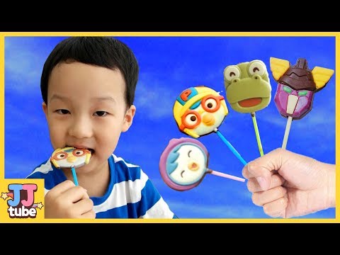 뽀로로 터닝메카드 캐릭터 초콜릿 먹으며 핑거패밀리송 인기동요 불러요. Finger Family song Nursery Rhymes [제이제이 튜브-JJ tube]