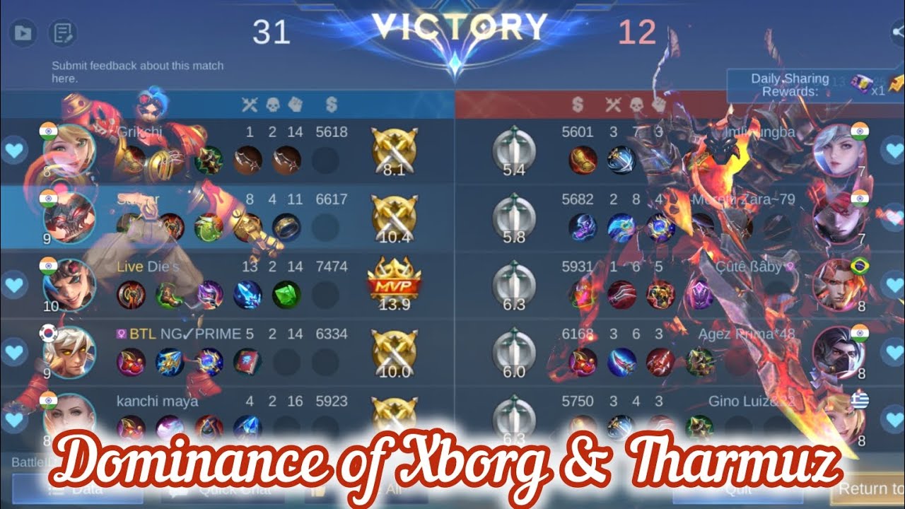 Xborg & Thamuz Dominate the Battlefield | Savage MLBB Victory!