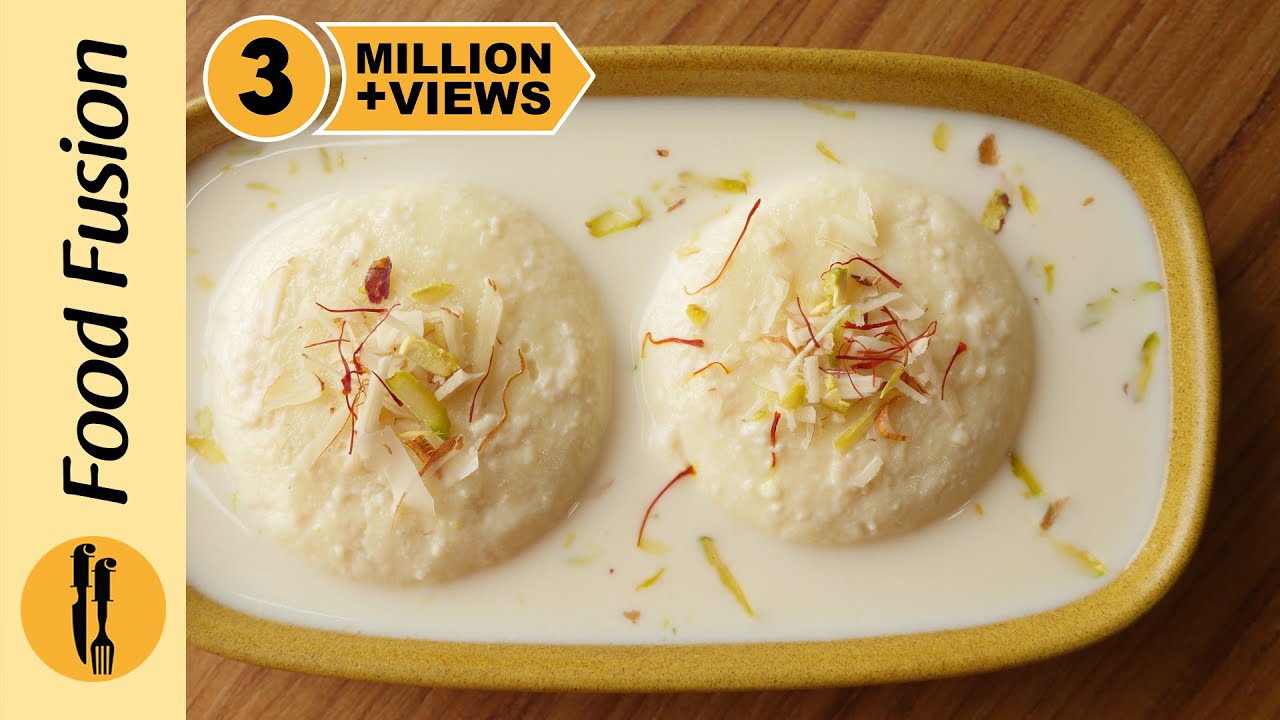 ⁣Rasmalai recipe with milk powder By Food Fusion