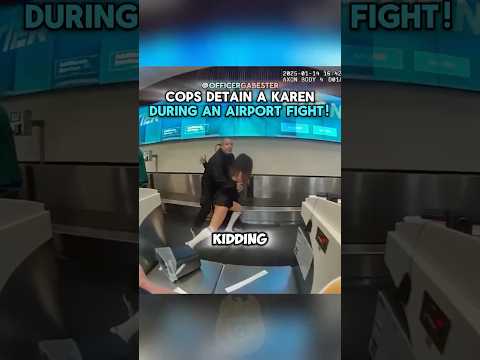 Cops Detain A Karen During An Airport Fight!