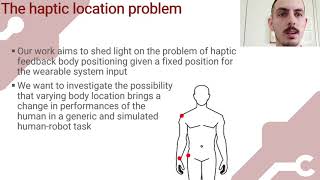 Study on Body Positioning of Haptic Feedback in Simulated Human-Robot Cooperative Tasks