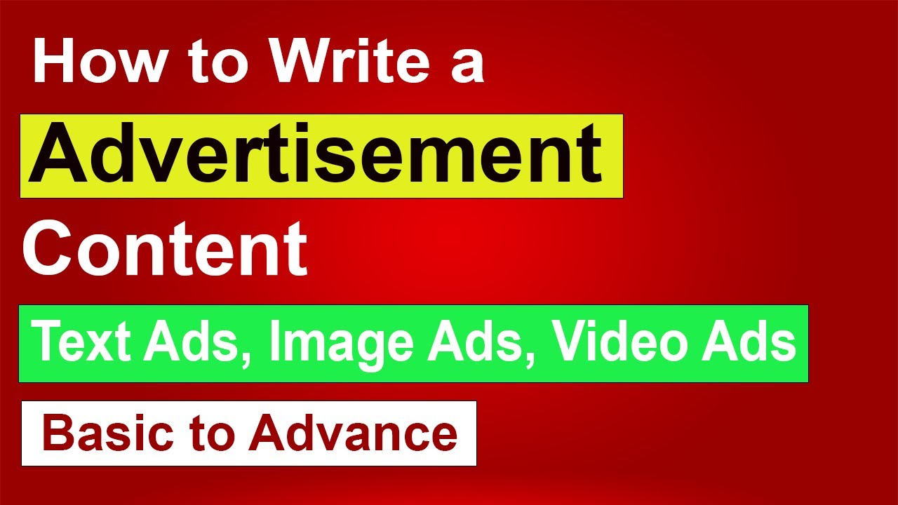 How to Write a Advertisement Content for Social Media | Content Writing Tutorial for Beginners